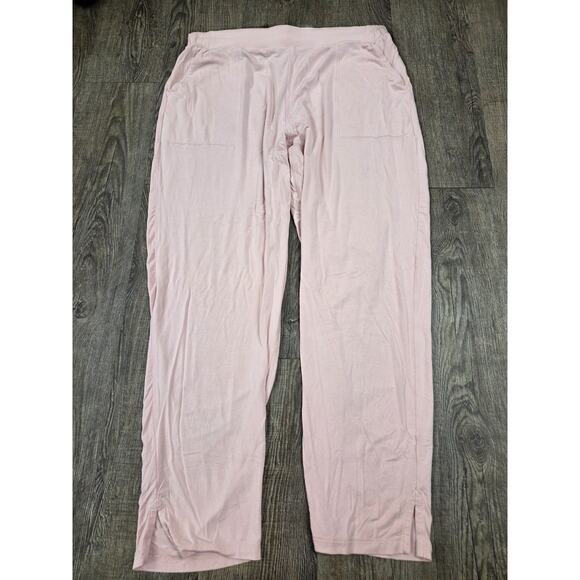 Duluth Trading Light Pink Elastic Waist Soft Stretchy Pajama Lounge Pants Medium - Picture 1 of 4